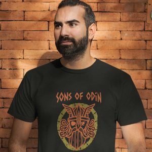 Printed T Shirts-Viking Gods Series – Sons of Odin Design-by ZingerTees-Men-EL9120293