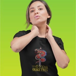 EqualLife Pure Cotton Chest Print T Shirt-Japanese Anime Snake Eyes Design-20-by ZingerTees-Unisex-EL9120380