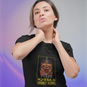 EqualLife Pure Cotton Chest Print T Shirt-Japanese Anime Deadly Beast Design-24-by ZingerTees-Unisex-EL9120384