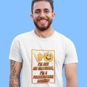 EqualLife Pure Cotton Chest Print T Shirt-Funny Slogan-Beer Fun Design-3-by ZingerTees-Unisex-EL9120388