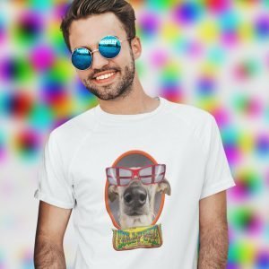 EqualLife Pure Cotton Chest Print T Shirt-Slogan Funny Dog-Oye Lucky Oye-Design-16-by ZingerTees-Unisex-EL9120467