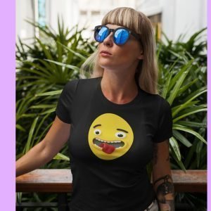 EqualLife Pure Cotton Chest Print T Shirt-Funny Egg head Emoji Design-2-by ZingerTees-Unisex-EL9120448