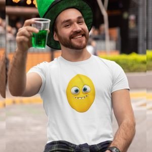 EqualLife Pure Cotton Chest Print T Shirt-Funny Egg head Emoji Design-7-by ZingerTees-Unisex-EL9120453