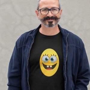 EqualLife Pure Cotton Chest Print T Shirt-Funny Egg head Emoji Design-9-by ZingerTees-Unisex-EL9120455