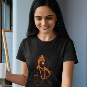 EqualLife Pure Cotton Chest Print T Shirt-Hindu God Hanuman-Design-5-by ZingerTees-Unisex-EL9120369