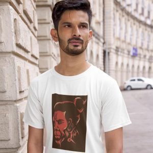 EqualLife Pure Cotton Chest Print T Shirt-Hindu God Hanuman-Design-6-by ZingerTees-Unisex-EL9120370