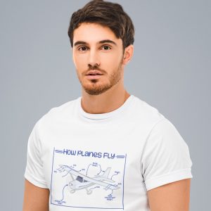 EqualLife Cotton Half Sleeve Chest Print T Shirt-Funny Design-How A Plane Flies-by ZingerTees-Unisex-EL9120335