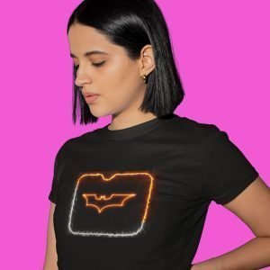 EqualLife Pure Cotton Chest Print T Shirt-Batman Neon Icon Design-6-by ZingerTees-Unisex-EL9120417