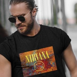 Printed T Shirts-Legends Series – Tribute to Rock Band Nirvana Design No.2-by ZingerTees-Unisex-EL9120324