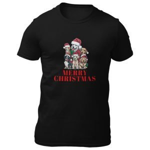 EqualLife Printed T Shirts-Funny Christmas Series – 12 -Cute Doggies Design-by ZingerTees-Unisex-EL9120512