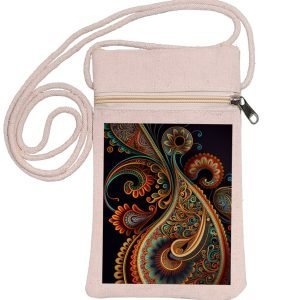 Eco-Friendly Recycled Cotton Canvas Mobile Phone Sling  Bag – Design-19 – EL8220199