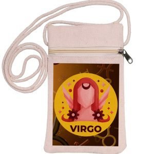 Eco-Friendly Recycled Cotton Canvas Mobile Phone Sling  Bag – Design-Zodiac Sign-Virgo – EL8220255