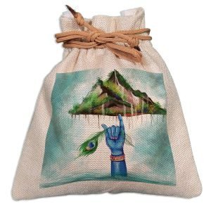 Eco-Friendly Designer Jute Potli Bag – Design-12 – EL8220267