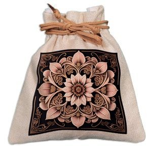 Eco-Friendly Designer Jute Potli Bag – Design-21 – EL8220276