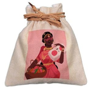 Eco-Friendly Designer Jute Potli Bag – Design-25 – EL8220280