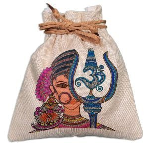 Eco-Friendly Designer Jute Potli Bag – Design-29 – EL8220284