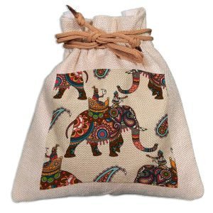 Eco-Friendly Designer Jute Potli Bag – Design-34 – EL8220289