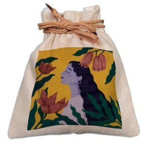 Eco-Friendly Designer Jute Potli Bag – Design-43 – EL8220298