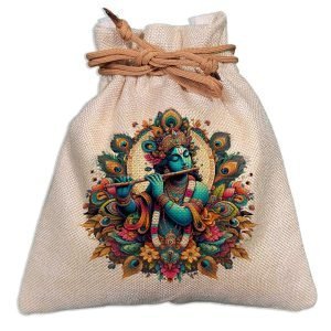 Eco-Friendly Designer Jute Potli Bag – Design-52 – EL8220307