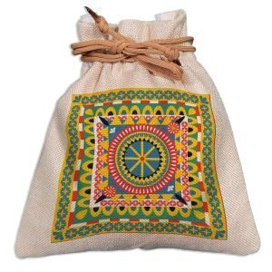 Eco-Friendly Designer Jute Potli Bag – Design-53 – EL8220308