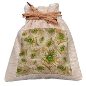 Eco-Friendly Designer Jute Potli Bag – Design-55 – EL8220310