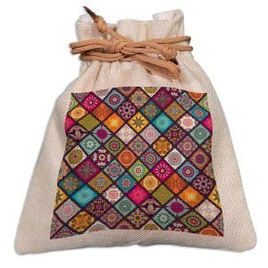 Eco-Friendly Designer Jute Potli Bag – Design-6 – EL8220261