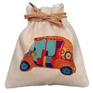 Eco-Friendly Designer Jute Potli Bag – Design-7 – EL8220262