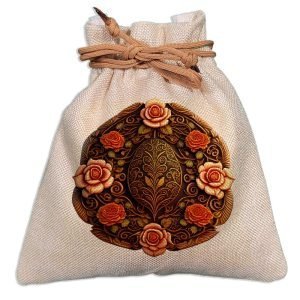 Eco-Friendly Designer Jute Potli Bag – Design-8 – EL8220263