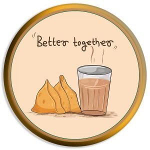 Designer Round Coaster -Chai Series Design-6-By EqualLife -EL7232017