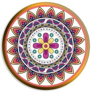 Designer Round Coaster – Mandala Design-2-By EqualLife -EL7232002