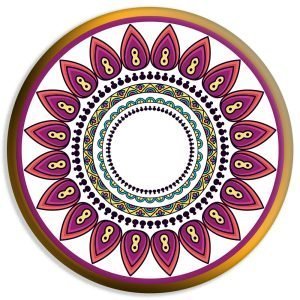 Designer Round Coaster – Mandala Design-3-By EqualLife -EL7232003