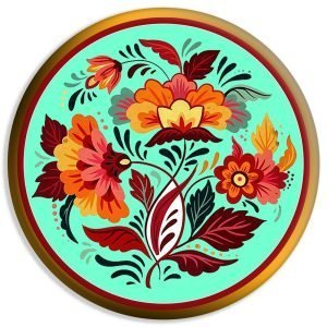 Designer Round Coaster -Mandala Art Design-12-By EqualLife -EL7232036