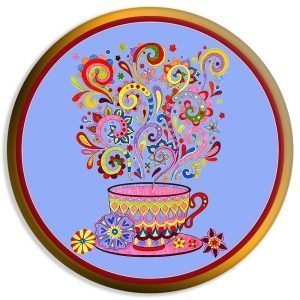 Designer Round Coaster -Mandala Art Design-13-By EqualLife -EL7232037