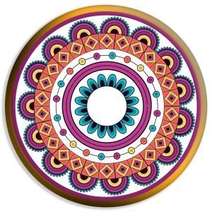 Designer Round Coaster – Mandala Design-4-By EqualLife -EL7232004