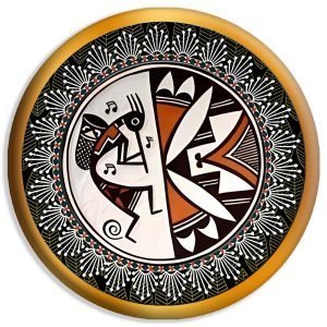 Designer Round Coaster -Tribal Art Design-1-By EqualLife -EL7232041