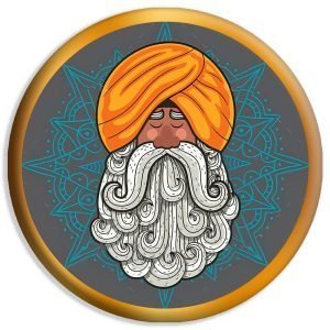 Designer Round Coaster -Babaji Design-By EqualLife -EL7232051