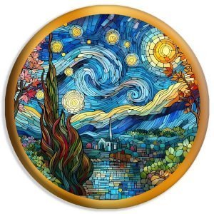 Designer Round Coaster -Painting Design-1-By EqualLife -EL7232053