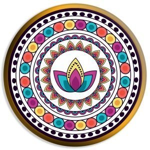 Designer Round Coaster – Mandala Design-6-By EqualLife -EL7232006