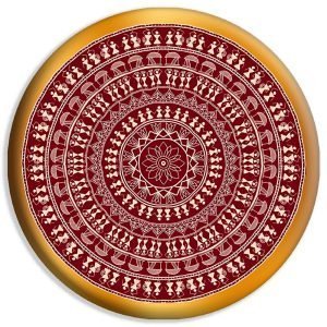 Designer Round Coaster – Mandala Design-9-By EqualLife -EL7232009