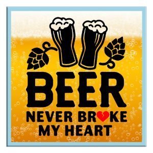 Designer Square Coaster -Beer Lovers Design-5-By EqualLife -EL7232085