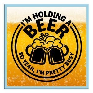 Designer Square Coaster -Beer Lovers Design-11-By EqualLife -EL7232091