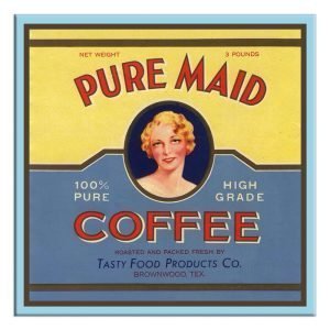 Designer Square Coaster -Vintage Coffee Poster Design-2-By EqualLife -EL7232097