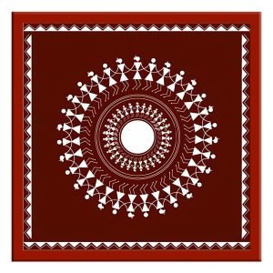 Designer Square Coaster -Tribal Art Design-2-By EqualLife -EL7232120