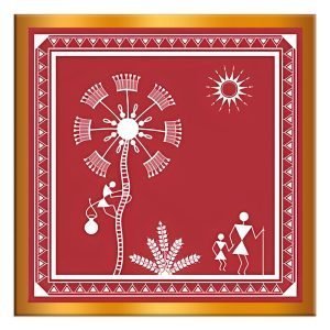 Designer Square Coaster -Tribal Art Design-4-By EqualLife -EL7232122