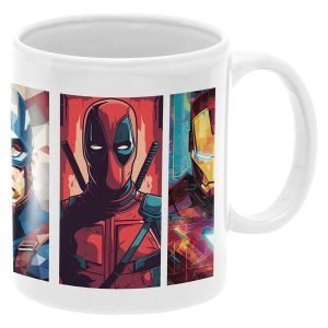 Designer Ceramic Mug-Superheros Art Deco Design-02-By EqualLife -EL7222129