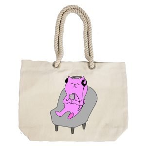 Eco-Friendly Recycled Cotton Canvas Tote Bag – Hello Kitty-3 Design-109 – EL8220355