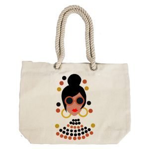 Eco-Friendly Recycled Cotton Canvas Tote Bag – Mrs. Pinto Design-64 – EL8220310