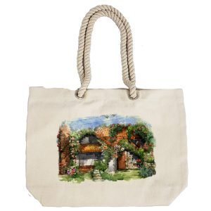 Eco-Friendly Recycled Cotton Canvas Tote Bag – Dream Cottage Design-84 – EL8220330