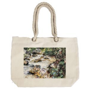 Eco-Friendly Recycled Cotton Canvas Tote Bag – Hunter Painting Design-90 – EL8220336