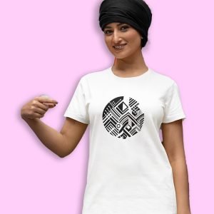 Pure Cotton Bio-Washed Chest Printed T-Shirt – Abstract Design 1 – by ZingerTees-Unisex-EL9120542